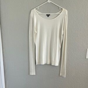 Express Cream Long Sleeve Sweater